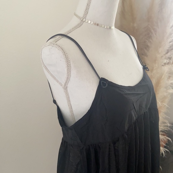 FREE PEOPLE FP MOVEMENT CATCH ME DRIFT TANK TOP IN BLACK SHEER SEXY BEACH small - Picture 12 of 17